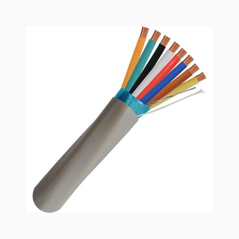 CABLE 8C 22AWG STR SHLD 30METER FT4 600V 105C GREY