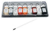 MODEL CAR PAINT SET 8 ENAMEL PAINTS THINNER AND PAINT BRUSH{{