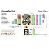 TINY2040 DEVELOPMENT BOARD 8MB FLASH WITH TYPE C PORT