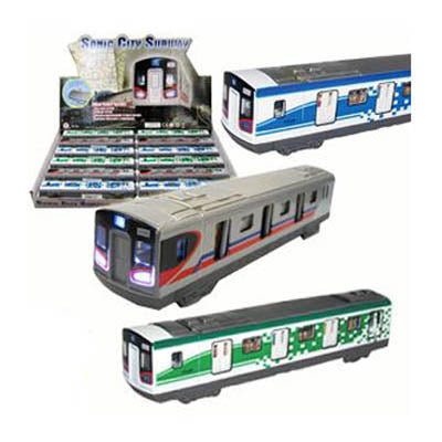 SONIC CITY SUBWAY DIE CAST 8INCH PULL BACK ACTION & SOUNDS