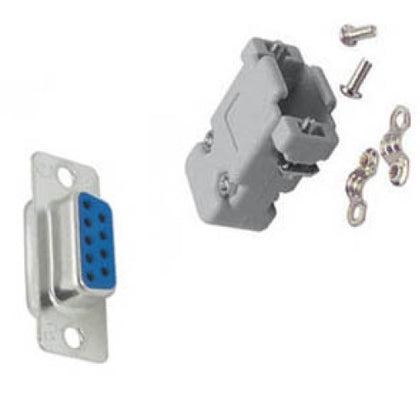 DB9F SOL TIN W/PLASTIC HOOD GRAY