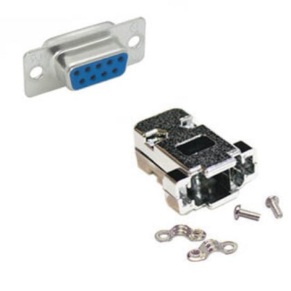 DB9F SOL TIN W/METALLIZED PLASTIC HOOD