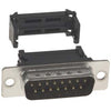 DB15M IDC PLASTIC MET/LIP BLACK