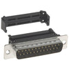 DB25M IDC PLASTIC MET/LIP BLACK