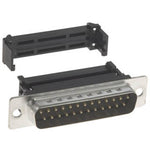 DB25M IDC PLASTIC MET/LIP BLACK