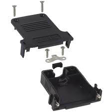 DB25 HOOD 2PC BLK PLAS HW {{