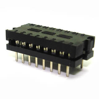 DIP PLUG IDC16 PCST 7.62MM BLACK {{