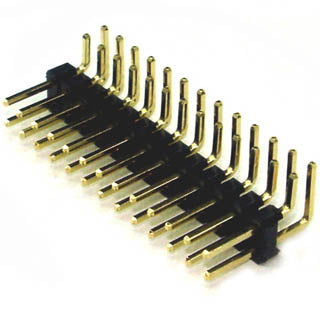 DIPHDR 2.5MM 26P BRRA 3/6 GOLD BLACK