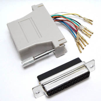 MODULAR ADAPTER DB25F/RJ12 6P6C GREY