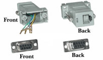 MODULAR ADAPTER DB9F/RJ12 6P6C