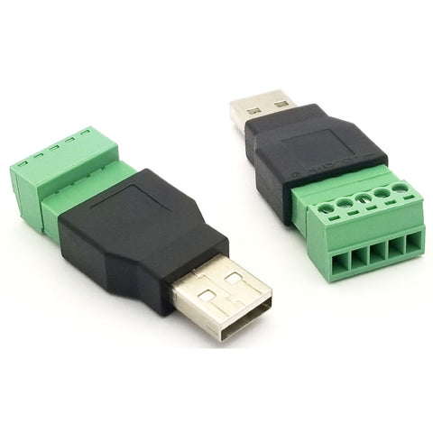 USB ADAPTER A MALE TO 5PIN SCREW TERMINAL