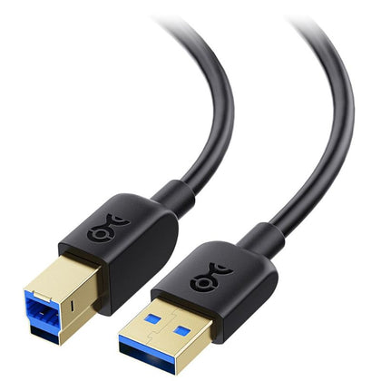 USB CABLE 3.0 A-B MALE/MALE 3FT BLK SHLD