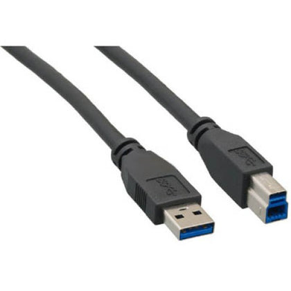 USB CABLE 3.0 A-B MALE/MALE 6FT BLK SHLD