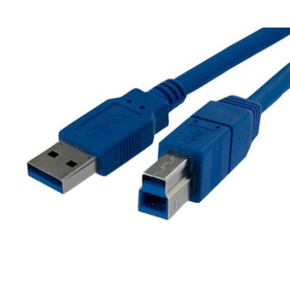 USB CABLE 3.0 A-B MALE/MALE 10FT BLACK SHIELDED