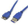 USB CABLE 3.0 A-MICRO B 3.0 M/M 10FT BLUE