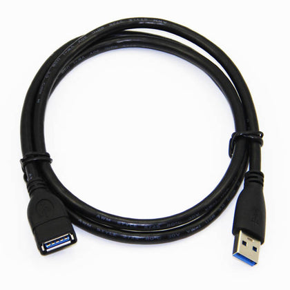 USB CABLE A-A MALE/FEM 10FT BLK