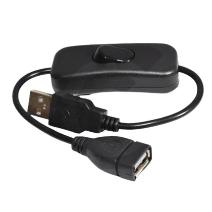 USB CABLE A-A MALE/FEM 8.5IN 2.0 WITH SWITCH