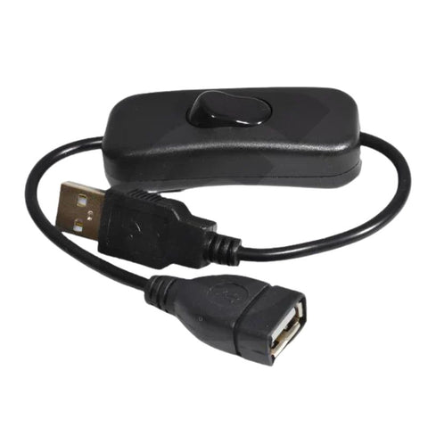 USB CABLE A-A MALE/FEM 8.5IN 2.0 WITH SWITCH