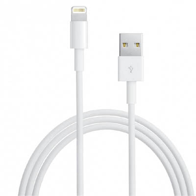 USB CABLE A MALE TO LIGHTNING 8P 6FT 2.1A WHITE DATA & CHARGING