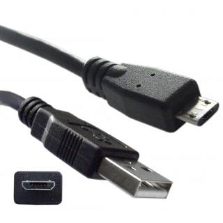 USB CABLE A MALE TO MICRO B MALE 3FT BLACK