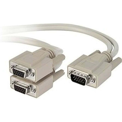 VGA EXT CABLE DBHD15M/HD15FX2 BEIGE 1FT