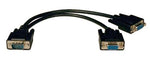 VGA EXT CABLE DBHD15M/HD15FX2 8IN SPLITTER CABLE