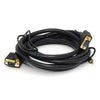 VGA M/M W/AUDIO CABLE 15FT CL2 IN-WALL BLACK GOLD PLATED
