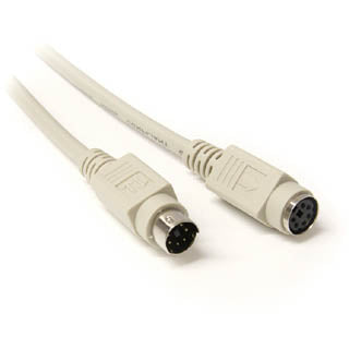 KEYBOARD CABLE PS2 MINIDIN 6M/F 6FT BEIGE