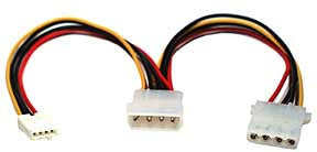 COMP POWER CABLE Y 5.25M-F&3.5F 5.25 DISK