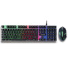 KEYBOARD AND MOUSE COMBO KIT USB RAINBOW BACKLIT WHITE & BLAC