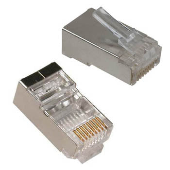 MODULAR PLUG 8P8C SOL SH CAT5E RND{{