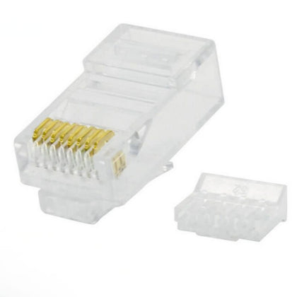 MODULAR PLUG 8P8C SOL/STR CAT6A FOR ULTRA THIN CABLE W/INSERT