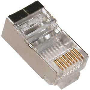 MODULAR PLUG 8P8C SOL SH CAT6 FLAT