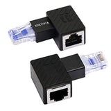 RJ45 8P8C PLUG/JACK RIGHT ANGLE ADAPTER CAT5/6 RIGHT SIDE