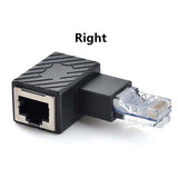 RJ45 8P8C PLUG/JACK RIGHT ANGLE ADAPTER CAT5/6 RIGHT SIDE