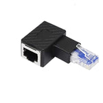 RJ45 8P8C PLUG/JACK RIGHT ANGLE ADAPTER CAT5/6 LEFT SIDE