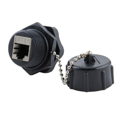 MODULAR JACK CAT6 SH PANEL MOUNT WITH DUST CAP WATERPROOF IP67