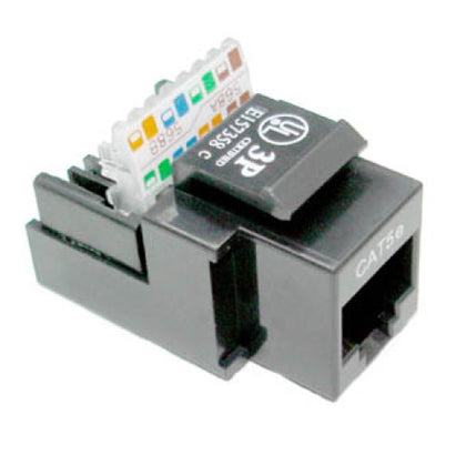 KEYSTONE JACK CAT5E BLK TOOLLESS