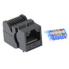 KEYSTONE JACK CAT5E BLK TOOLLESS