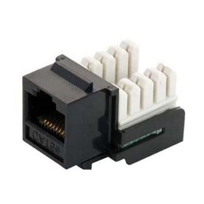 KEYSTONE JACK CAT5E BLK 110 90DEG