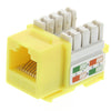 KEYSTONE JACK CAT5E YEL 110 90DEGREE
