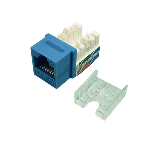 KEYSTONE JACK CAT5E BLU 110 90DEG