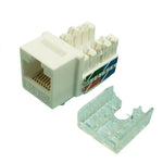 KEYSTONE JACK CAT5E WHT 110 90DEG