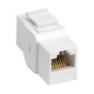 KEYSTONE COUPLER CAT5E WHT JK-JK