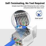 KEYSTONE JACK CAT6 WHT TOOLLESS