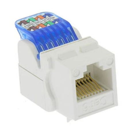 KEYSTONE JACK CAT6 WHT TOOLLESS