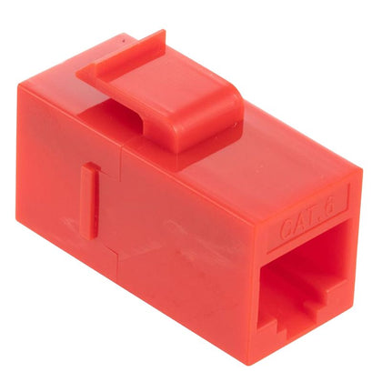 KEYSTONE COUPLER CAT6 RED JK-JK