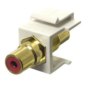 KEYSTONE COUPLER RCA RED JK-JK FLUSH