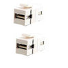 KEYSTONE COUPLER USB A-A JK-JK WHT FLUSH