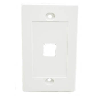 WALL PLATE 1PORT WHITE DESIGN